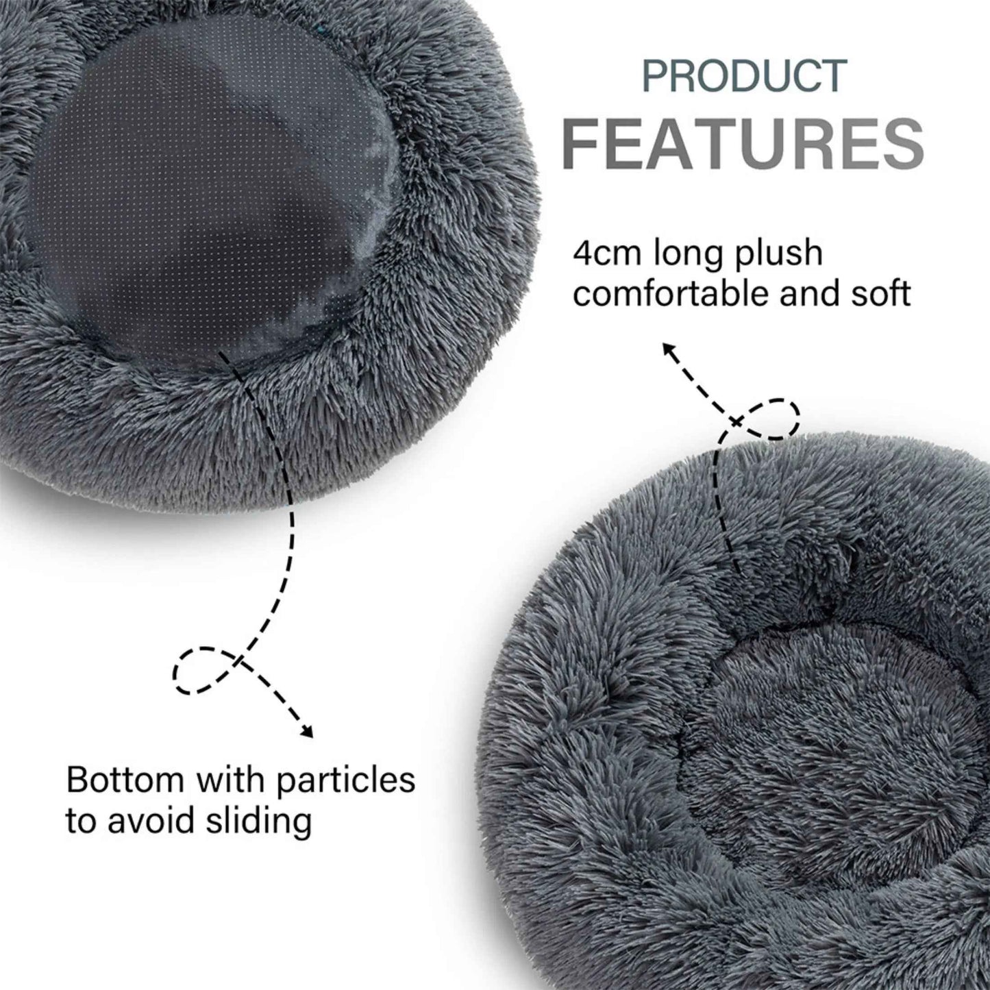 Fluffy Donut Dog Bed