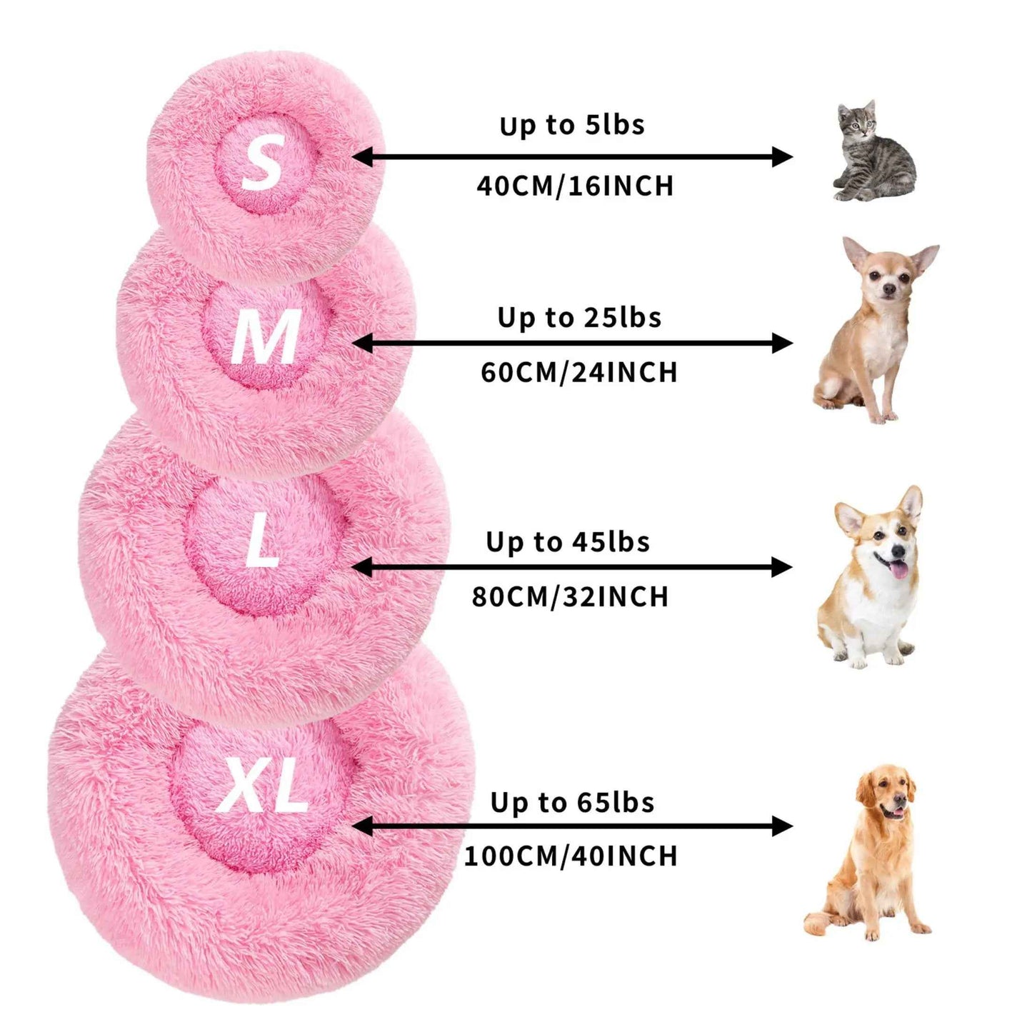 Fluffy Donut Dog Bed