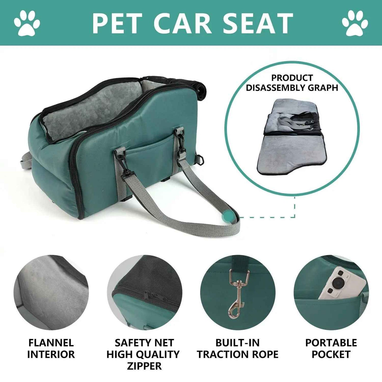 Dog Cat Pet Booster Car Seat