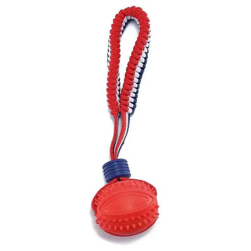 Interactive Dog Toy Ball Interactive Teether With Rope
