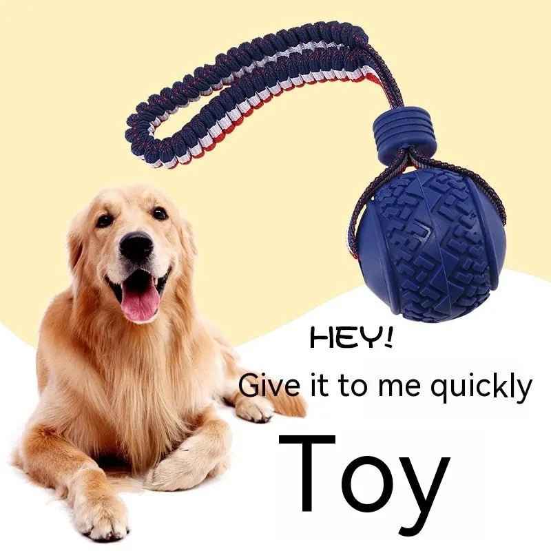 Interactive Dog Toy Ball Interactive Teether With Rope