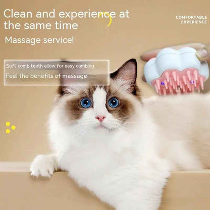 Paw Brush Steam Hair Removal And Massage For Cat And Dog