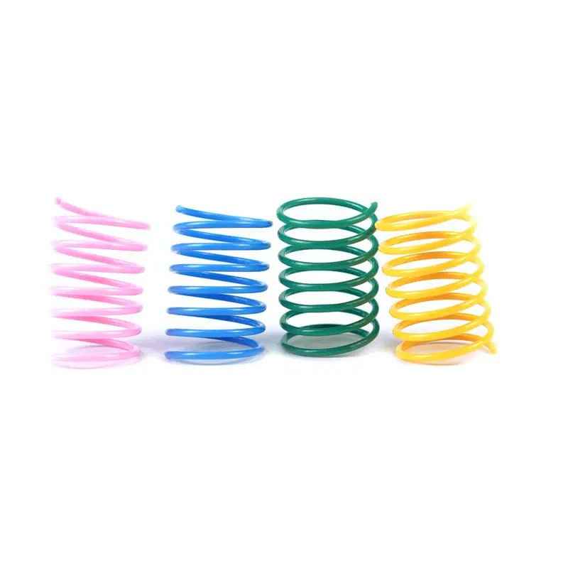 Colorful Plastic Spring Cat Toy