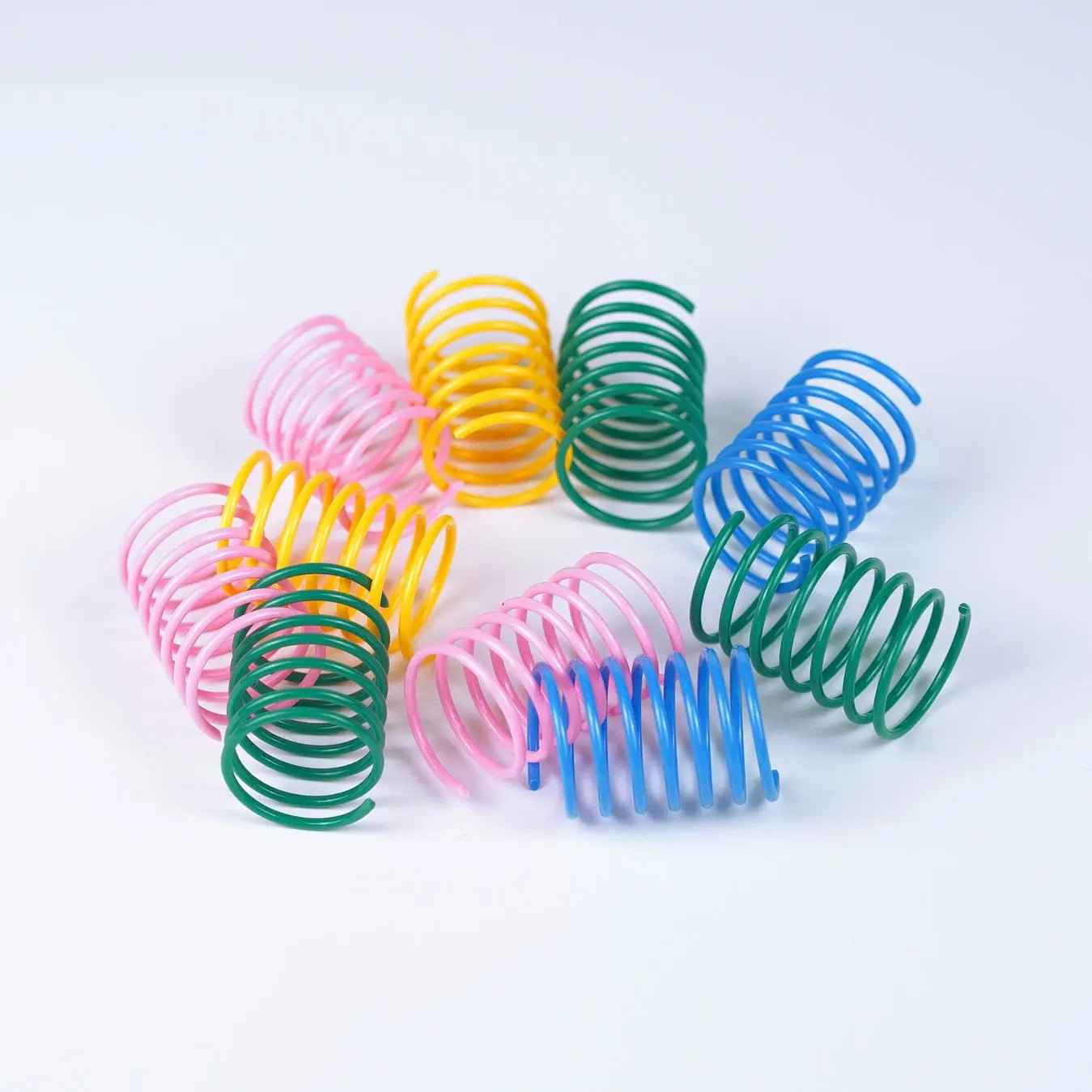 Colorful Plastic Spring Cat Toy