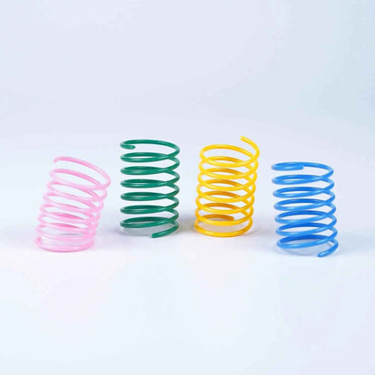 Colorful Plastic Spring Cat Toy