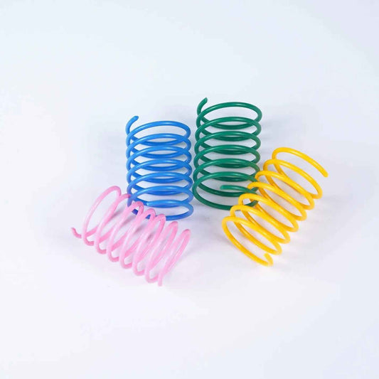 Colorful Plastic Spring Cat Toy