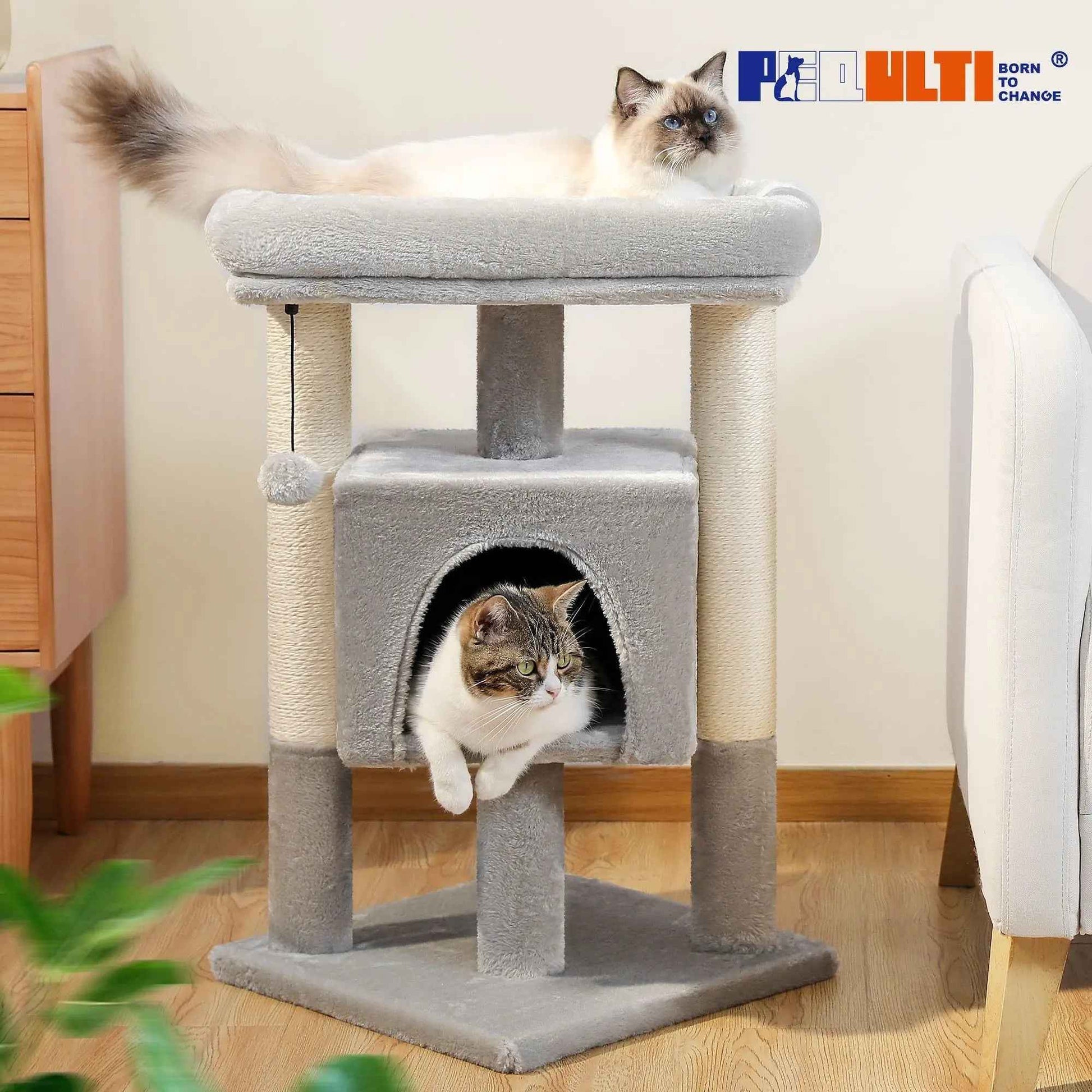 Elevate Your Indoor Cat's Playtime with an Extra Tall Cat Tree Tower